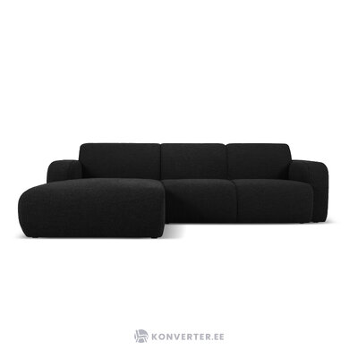 Corner sofa &#39;lola&#39; black, boucle, left