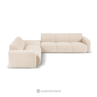 Kampinė sofa &#39;lola&#39; smėlio spalvos, boucle, kairė