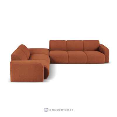 Kampinė sofa &#39;lola&#39; ruda, bukle, kairė