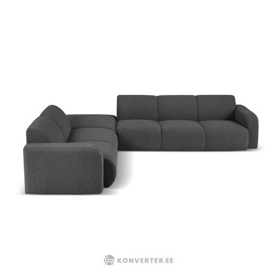 Kampinė sofa &#39;lola&#39; tamsiai pilka, boucle, kairė