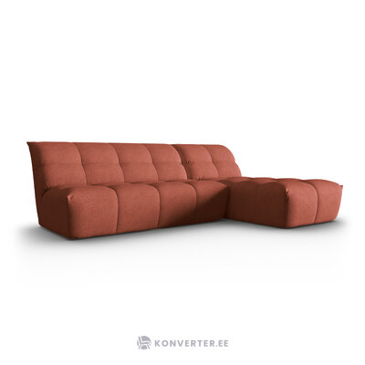 Modulinė kampinė sofa „frigga“ terrakota 2, šenilinė, geriau