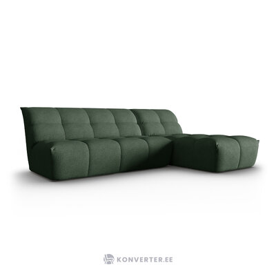 Moduļu stūra dīvāns &#39;frigga&#39; pudele zaļa 2, šenila, labāk
