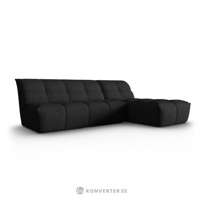Modular corner sofa &#39;frigga&#39; black 2, chenille, better