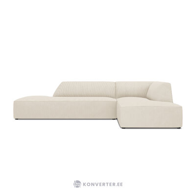 Modular corner sofa (sao) windsor &amp; co light beige, velvet, without legs, better