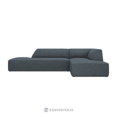 Modular corner sofa (sao) windsor &amp; co blue, velvet, without legs, right