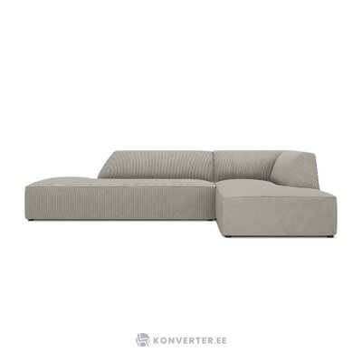 Modular corner sofa (sao) windsor &amp; co light grey, velvet, without legs, better