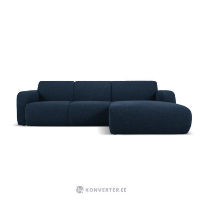 Kampinė sofa &quot;lola&quot; tamsiai mėlyna, boucle, geriau