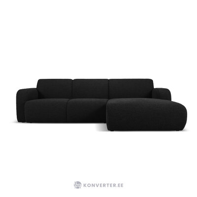 Kampinė sofa &#39;lola&#39; juoda, sulenkta, geresnė