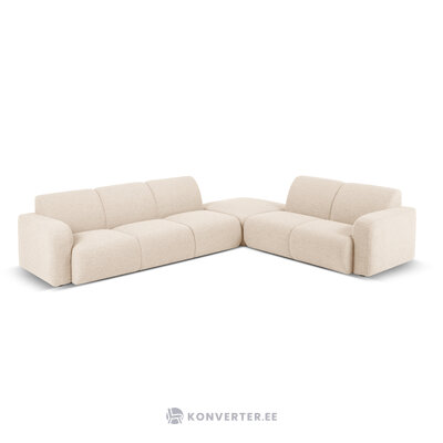 Kampinė sofa &#39;lola&#39; smėlio spalvos, boucle, geresnė