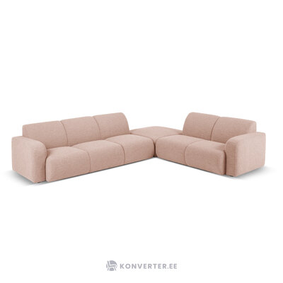 Kampinė sofa &#39;lola&#39; rožinė, boucle, geriau