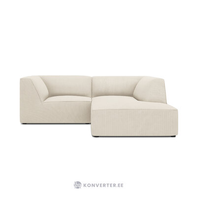 Modular corner sofa (sao) windsor &amp; co light beige, velvet, without legs, better