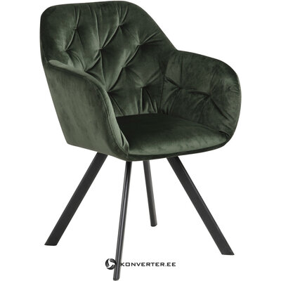 Vihreä sametti pehmeä tuoli lucie (actona)