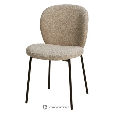 Beige Bouclé Dining Chair Alba