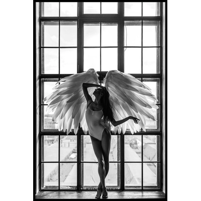 Wall picture with black frame angel dream 2 (malerifabrikken)