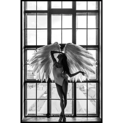 Sienas attēls ar melnu rāmi angel dream 2 (malerifabrikken)