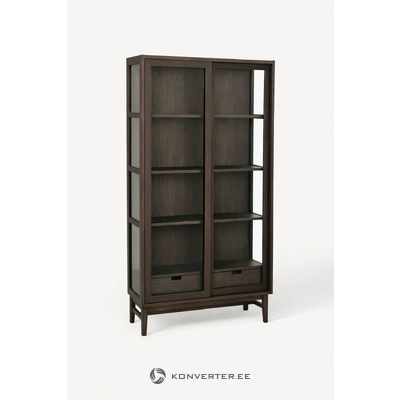 Темно-коричневый витринный шкаф Хейзелтон (конв) нетронутый