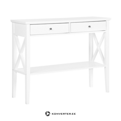 White console table (avenue) with beauty flaws