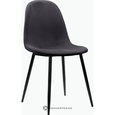 Tamsiai pilka-juoda minkšta valgomojo kėdė (eadwine)