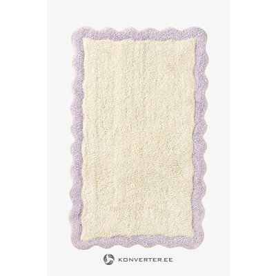 Violetti reunallinen kylpymatto (simpukkakuvio) 50x80