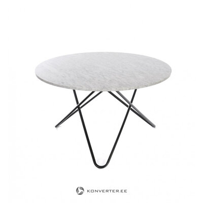 Marble-look round dining table d=110cm x intact