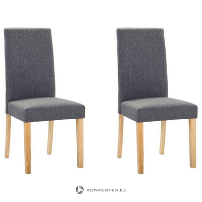 Gray dining chair in a set of 2 (broadway)