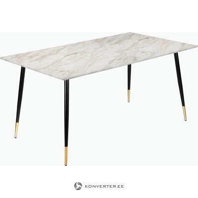 Marmuro imitacijos pietų stalas (120 cm) (eadwine)