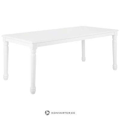 Baltas medinis valgomojo stalas (cary) 180x90