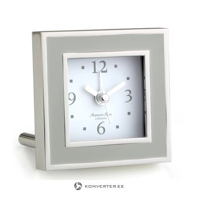 Grey Silver Alarm Clock