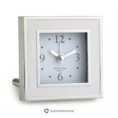 White-Silver Alarm Clock (Addison Ross)