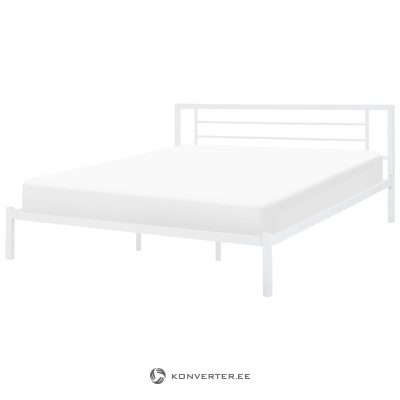 Metal white king size bed (cusset) 180x200