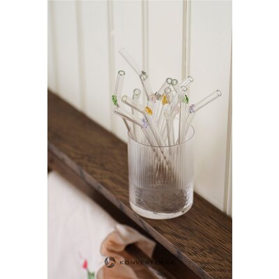 Стеклянные соломинки для напитков (Daisy), 12 шт