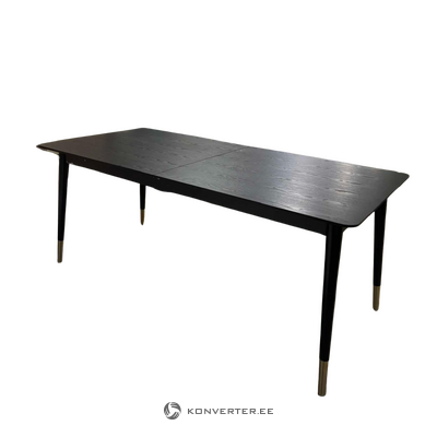 Black extendable dining table fenwood 