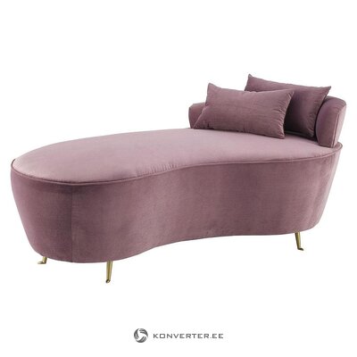 Maža violetinė aksominė sofa (eichholtz) (grožio defektas, salės pavyzdys)