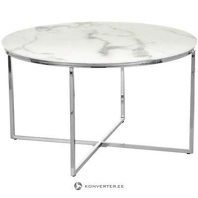 Silver marble imitation coffee table (antigua)