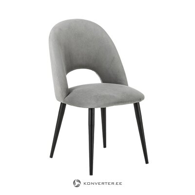 Gray-black velvet chair (rachel)