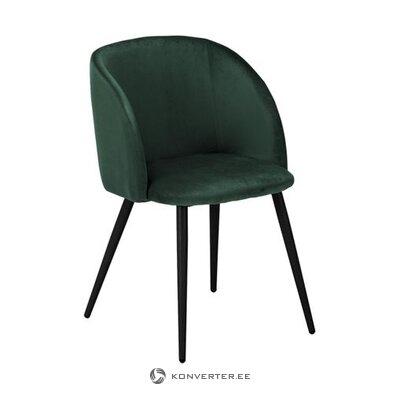 Темно-зеленый бархатный стул (йоки)