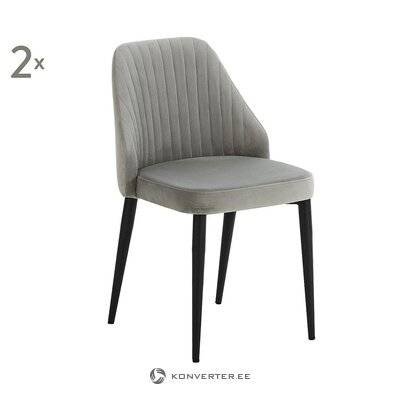 Gray velvet chair (anderson)