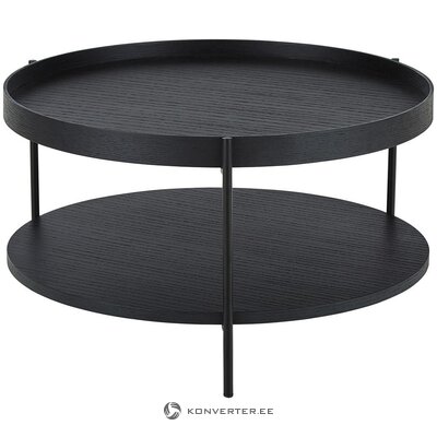 Black round coffee table (renee) (whole, hall sample)