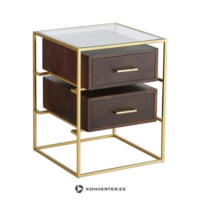 Brown-gold bedside table (lyle)