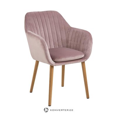 Pink velvet armchair (actona)