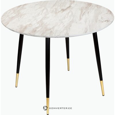 White-black round dining table (eadwine)