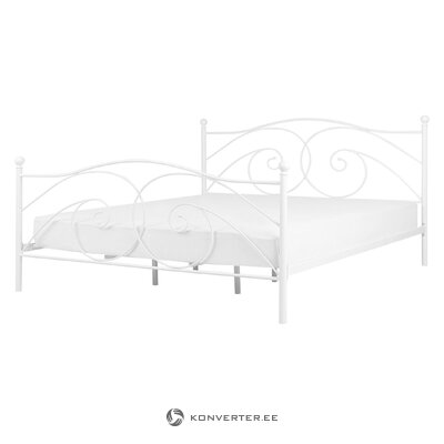 Metallivalkoinen sänky (dinardi) 140x200