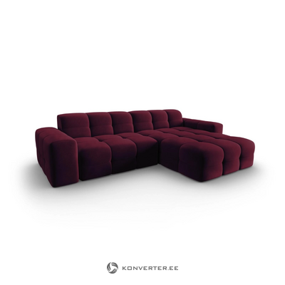 Purple velvet corner sofa kendal (micadoni)