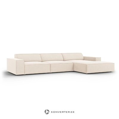 Угловой диван (джоди) микадон ограниченный выпуск светло-бежевый, бархат, лучше