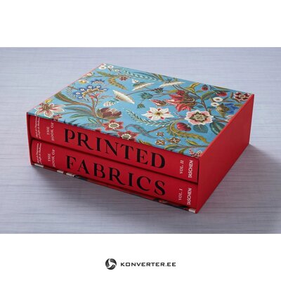Kirjasarja painetuista kankaista (taschen) -kirja, jossa on pieniä virheitä