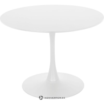 Белый круглый обеденный стол (яхве) цел