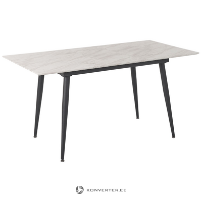Раздвижной обеденный стол с имитацией мрамора (эфталия) 120-150х80