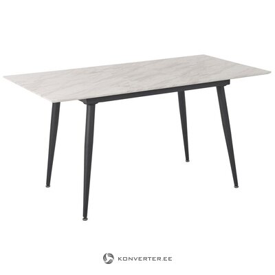 Раздвижной обеденный стол с имитацией мрамора (эфталия) 120-150х80 с сильными косметическими недостатками