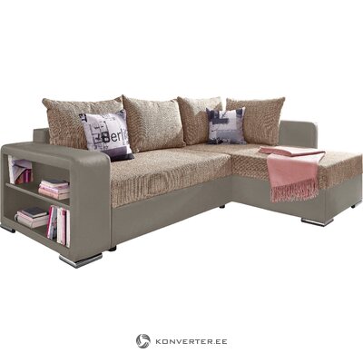 Cappucino color corner sofa bed john (collection ab) intact