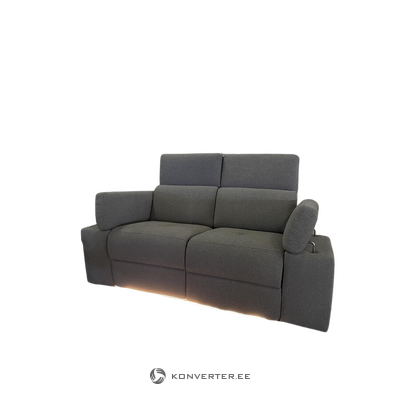 Anthracite sofa 2-seater with relaxation function kilado whole